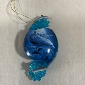 Maternal Love II Above and Below Dolphin Ornament Christian Riese Lassen